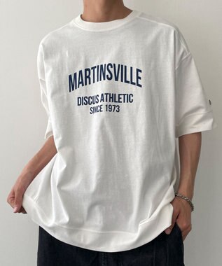 WEGO 【綿100%/MLサイズ展開】DISCUS　ルーズカレッ１００％ ホワイト