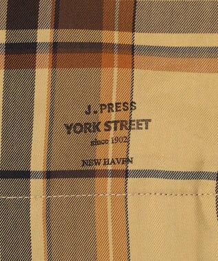 J.PRESS YORK STREET 【UNISEX】ツイルチェック シャツ オレンジ系3