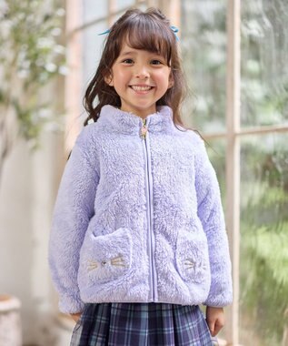 ANY KIDS 【ドッキング可能】ネコボアブルゾン ラベンダー