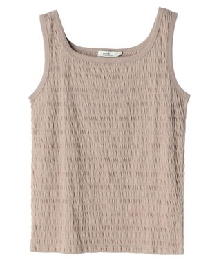 earth music&ecology シャーリングタンクトップ Mocha