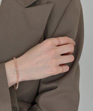 Phoebe フェミニンプレイスドビジューセットリング　ローズゴールド ローズゴールド