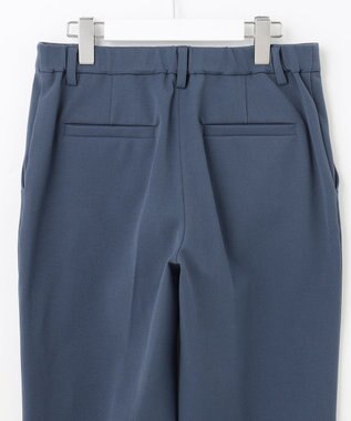 自由区 【裏起毛/撥水加工】TRギャバ テーパードパンツ ダルブルー系