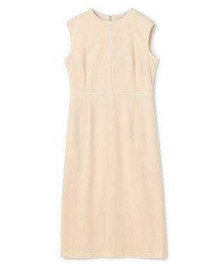 BEIGE， 【洗える・L-size】CINDY / クルーネックドレス Seer Orange × White