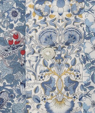 JOSEPH HOMME 【LIBERTY】 パッチワークリバティ 半袖シャツ サックスブルー系3