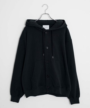 WEGO 【ユニセックス着用ITEM】スウェットボタンカーディガン ブラック