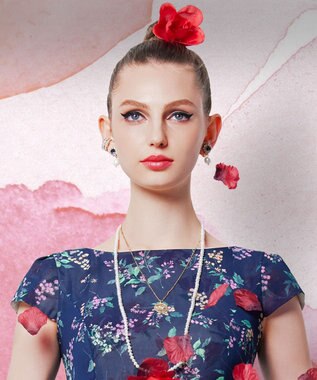 TOCCA OPEN CLOVER PEARL NECKLACE 淡水パール 2WAYネックレス ゴールド系