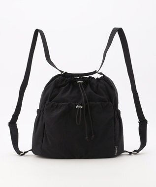 LA BAGAGERIE 【MONICA】クリンクルナイロン　ドロスト2WAYバッグ ブラック