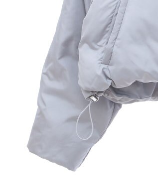 earth music&ecology 2wayパファー ショートブルゾン ブルーグレー