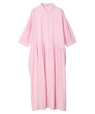 earth music&ecology レーヨンストライプワンピース Pink