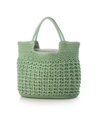 UNBILLION カシュカシュ cachecache / 柄編みベーシックトート グリーン