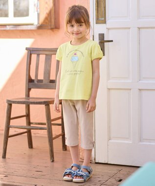 ANY KIDS 【WEB限定】7days プリント 半袖 Tシャツ ライム×アイスクリーム