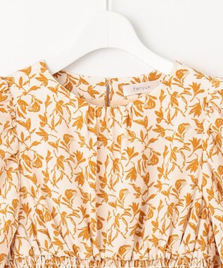 Feroux フラワープリント ワンピース ホワイト系1