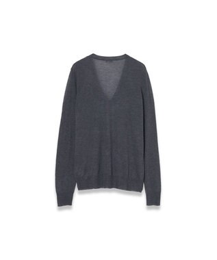 JOSEPH 【洗える】キャッシュエアー　Vネックニット Smoke