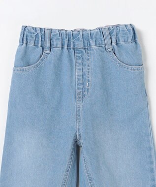ANY KIDS 【一部店舗/WEB先行販売アイテム】【洗濯機可能】刺繍 ワイドデニムパンツ インディゴ