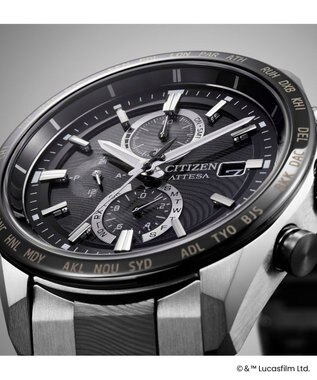 CITIZEN ATTESA アテッサ STAR WARS The Mandalorian Beskar Model 光発電エコ・ドライブ電波時計 AT8385-55E シルバー