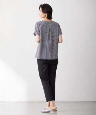 J.PRESS LADIES L 【WEB限定カラーあり・抗菌消臭・吸水速乾】サッカージャージー キーネック カットソー グレー系1