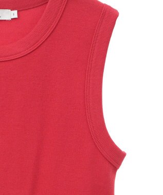 earth music&ecology リブタンクトップ Red