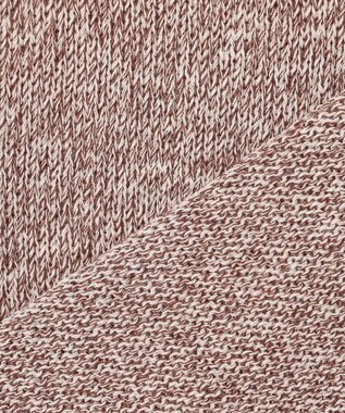 組曲 L 【WEB限定・前後着用可】コットンポリエステル杢プルオーバー ニット ブラウン系