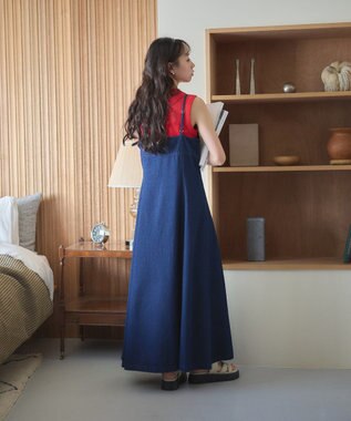 earth music&ecology リブタンクトップ Red