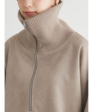 Green Parks ・ＥＬＥＮＣＡＲＥ　ＤＵＥ　スエードポンチハーフＺＩＰ Gray Beige