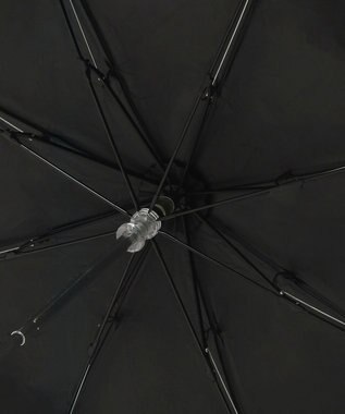 MOONBAT 【軽量/一級遮光】FURLA 晴雨兼用日傘 降りたたみ日傘 ジッパー刺繍 ／遮光 遮熱 UV ブラック