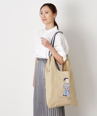 MOONBAT 【2WAY/撥水】POLO RALPH LAUREN(ポロ ラルフローレン)  ベルト付きレインバッグ フレンチベア ベージュ