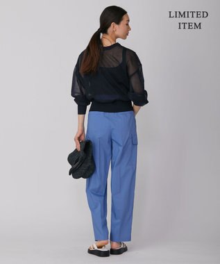 ICB 【WEB限定・洗える】エコナイロンストレッチ カーゴパンツ スマルトブルー系