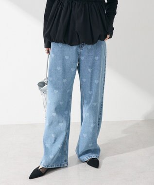 Green Parks ・ＳＵＧＡＲ　ＳＰＯＯＮ　ハート抜染ｐｔデニム