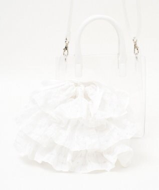 WEGO 巾着付きクリアショルダー ホワイト