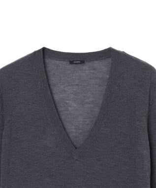 JOSEPH 【洗える】キャッシュエアー　Vネックニット Smoke