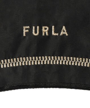 MOONBAT 【軽量/一級遮光】FURLA 晴雨兼用日傘 降りたたみ日傘 ジッパー刺繍 ／遮光 遮熱 UV ブラック