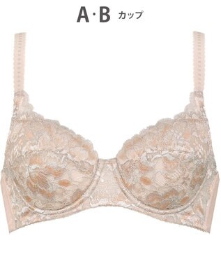 Wing 3/4カップブラ　自然なまるみシルエット　カップ肌側はふんわり綿混素材　ウイング／ワコール　KB2473