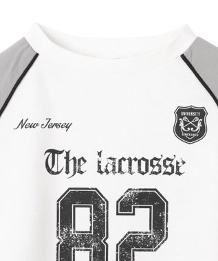 WEGO ナイロンスリーブナンバリングスウェット ホワイト