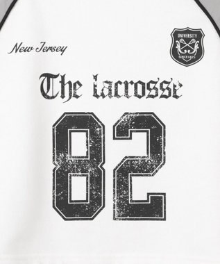 WEGO ナイロンスリーブナンバリングスウェット ホワイト