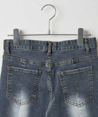 WEGO ストレッチフレアデニムパンツ デニム中濃色