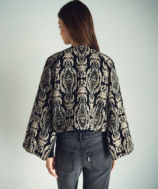 GRACE CONTINENTAL オーナメントジャガードジャケット ブラック