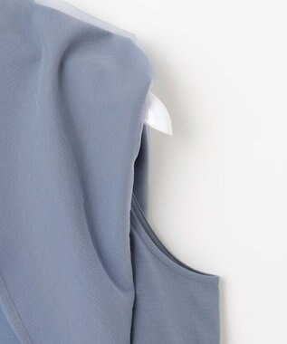 ANY SIS 【接触冷感】360°好印象フリルスリーブ カットソー シーブルー