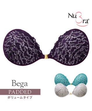 BRADELIS New York 【NuBra / ボリュームアップ】パテッドヌーブラ ベガ ストラップレスで肩こり軽減 ボルドー