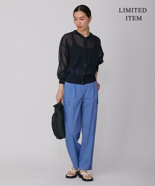 ICB 【WEB限定・洗える】エコナイロンストレッチ カーゴパンツ スマルトブルー系