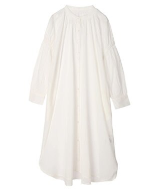 earth music&ecology コットンボイルギャザーワンピース Off White