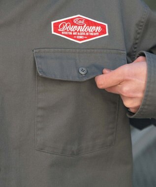 WEGO 【ユニセックス着用ITEM】ワッペンワークシャツ（LS） グレー