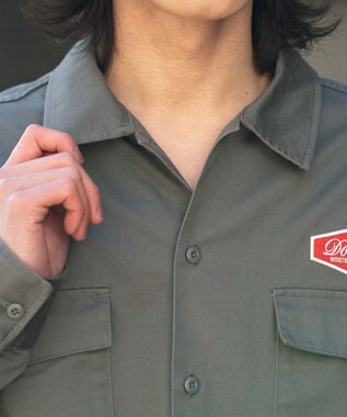 WEGO 【ユニセックス着用ITEM】ワッペンワークシャツ（LS） グレー