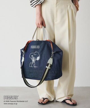russet 《PEANUTS×russet》リバーシブルビッグトートバッグ(CE-1756) Indigo