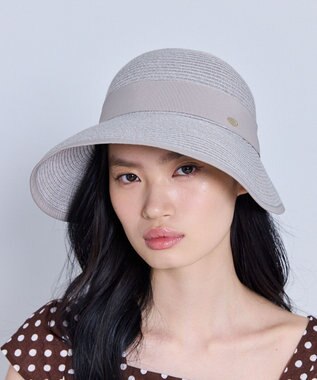 TOCCA 【サイズ調整可】HALF BRIM RIBBON HAT ブレードハット グレージュ系