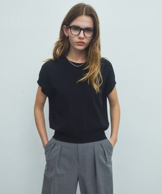 BEIGE， 【ロングセラー】LAURA / ストレッチ ドロップショルダーニット