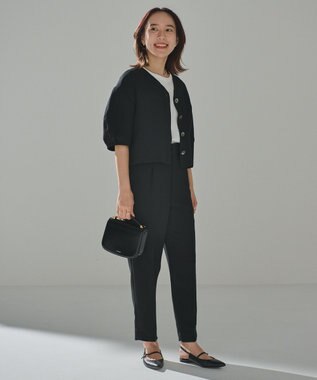 uncrave ウォッシャブルダブルクロス ブラウス ブラック