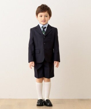 J.PRESS KIDS 【100-130㎝】ギャバタッサー ハーフパンツ ネイビー系