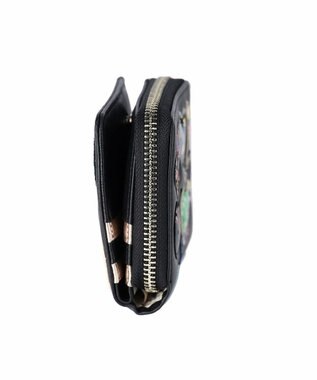 tsumori chisato CARRY tcパッチワーク ラウンドファスナー2つ折り財布 ブラック