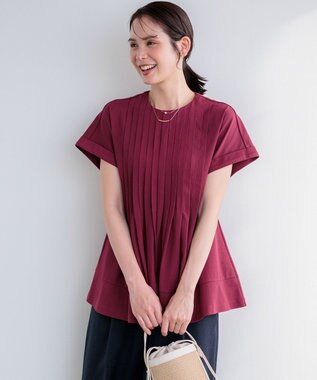 組曲 L 【先行予約】サマージャージーブラウスライク カットソー ガーネット系
