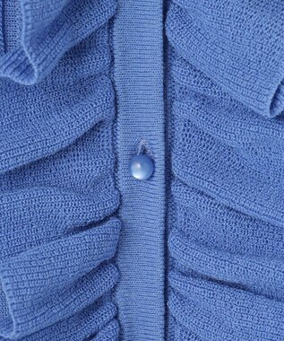 組曲 シアーニット フリルカーディガン ブルー系